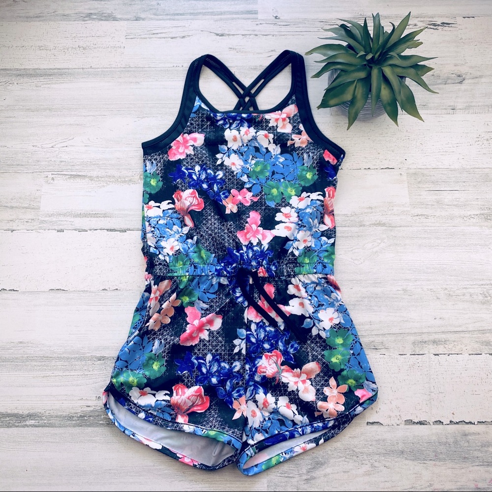 Ideology black floral romper